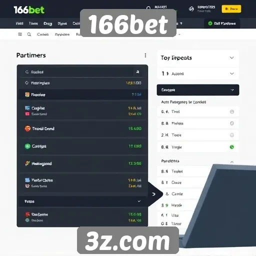 Overview das funcionalidades do site 166bet